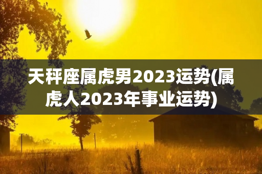 天秤座属虎男2023运势(属虎人2023年事业运势)