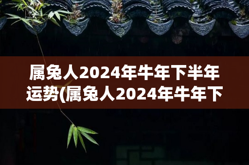 属兔人2024年牛年下半年运势(属兔人2024年牛年下半年运势预测)-第1张图片-星缘配