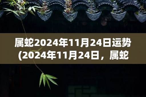 属蛇2024年11月24日运势(2024年11月24日，属蛇人的运势如何？)
