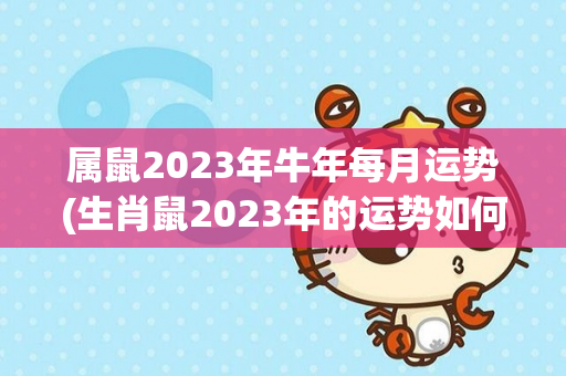 属鼠2023年牛年每月运势(生肖鼠2023年的运势如何)