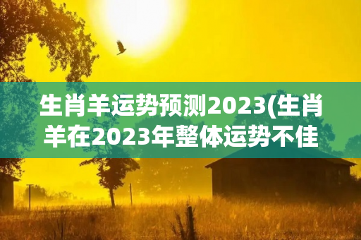 生肖羊运势预测2023(生肖羊在2023年整体运势不佳，财运和情感运势非常不理想)-第1张图片-星缘配
