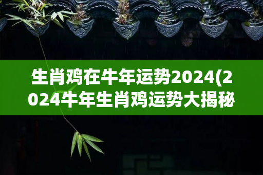 生肖鸡在牛年运势2024(2024牛年生肖鸡运势大揭秘！)