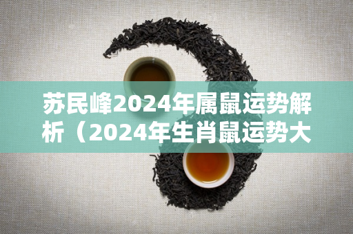 苏民峰2024年属鼠运势解析（2024年生肖鼠运势大全）