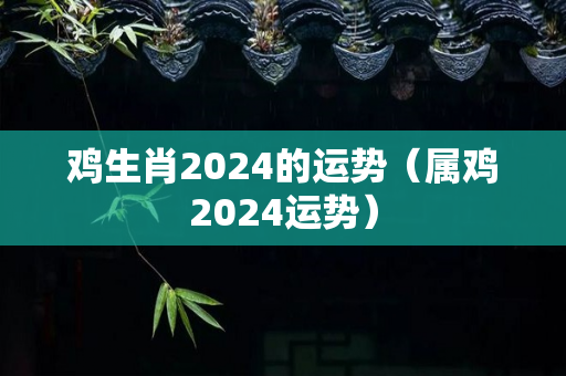 鸡生肖2024的运势（属鸡2024运势）
