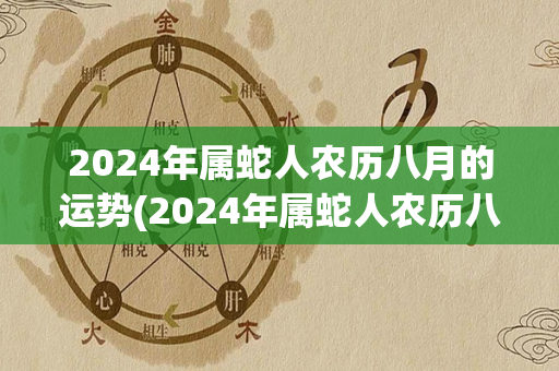 2024年属蛇人农历八月的运势(2024年属蛇人农历八月的运势详解)