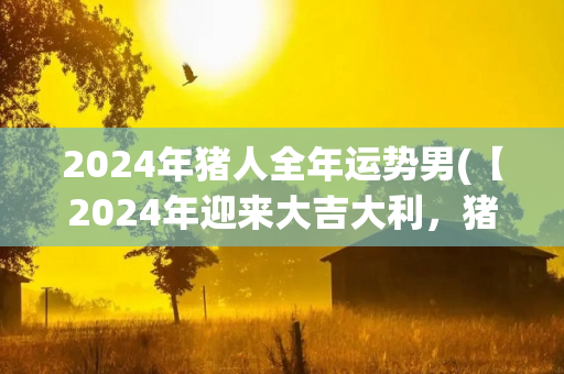 2024年猪人全年运势男(【2024年迎来大吉大利，猪人男事业桃花齐飞】)