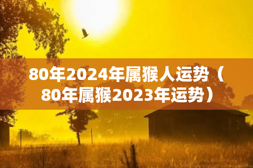 80年2024年属猴人运势（80年属猴2023年运势）